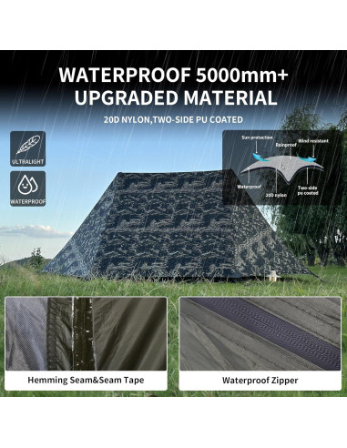 Tienda de Camping Ultraligera Mtenplay TS-2DS para 2 Personas