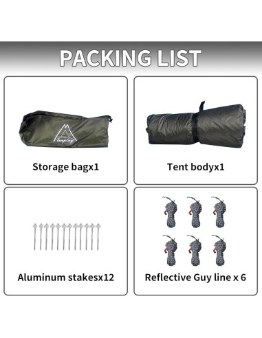 Tienda de Camping Ultraligera Mtenplay TS-2DS para 2 Personas