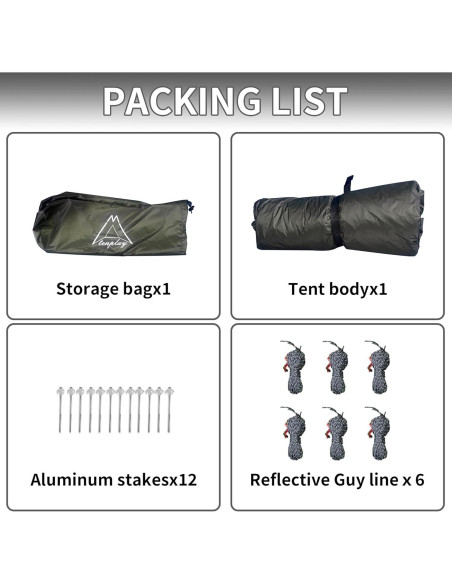 Tienda de Camping Ultraligera Mtenplay TS-2DS para 2 Personas