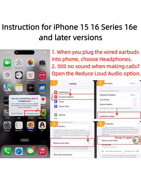 Auriculares USB C TOPAUX In-Ear con Micrófono y Control de Volumen