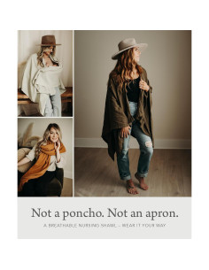 Cubierta de Lactancia Orgánica Kishu Baby - Muselina Caramelo 2