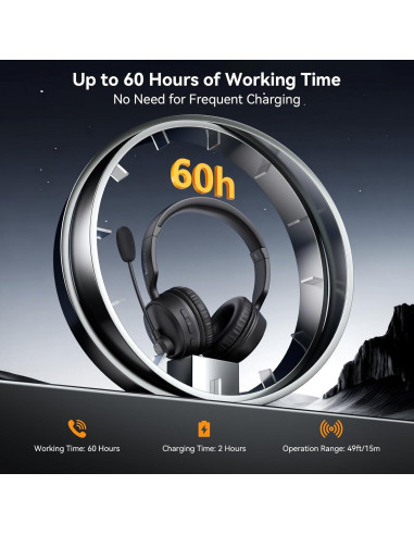 Auriculares Bluetooth LEVN CT003 con Micrófono y Cancelación de Ruido