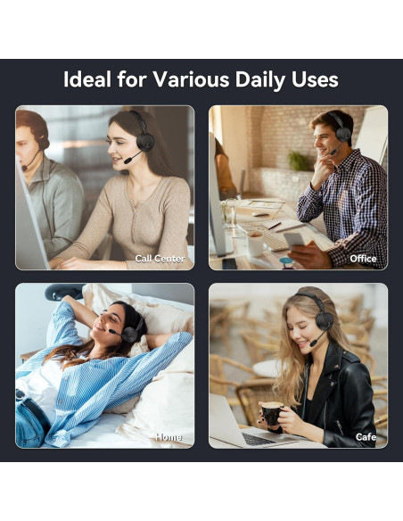 Auriculares Bluetooth LEVN CT003 con Micrófono y Cancelación de Ruido