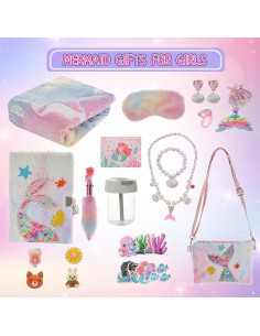 Set de Regalos de Sirena para Niñas 3-12 Años - Manta y Joyería 2