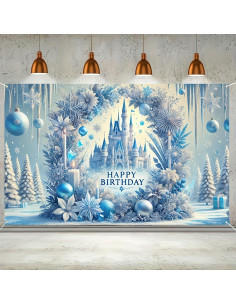 Banner de Cumpleaños Princesa Frozen 180 x 109 cm - BlissYard 2