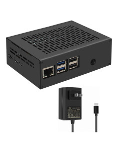 Caja de Metal Geekworm X1011-C1 + Fuente de Poder PD27W para Raspberry Pi 5