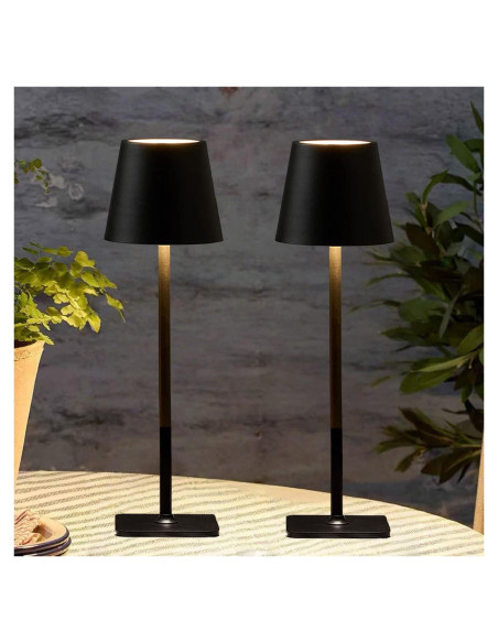 Juego de 2 Lámparas de Mesa Inalámbricas LamparaDecor 6000mAh