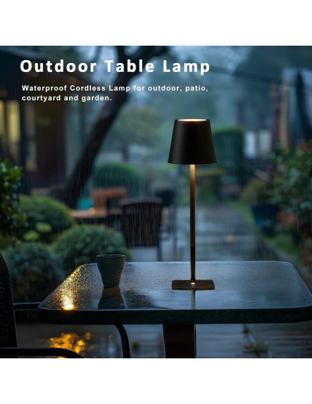 Juego de 2 Lámparas de Mesa Inalámbricas LamparaDecor 6000mAh