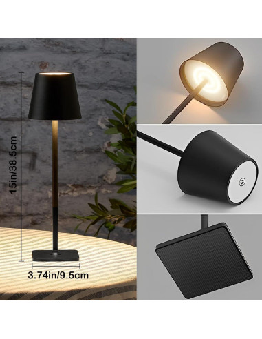 Juego de 2 Lámparas de Mesa Inalámbricas LamparaDecor 6000mAh