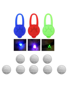 Collar LED para perros Avando, luces de seguridad 3 pcs