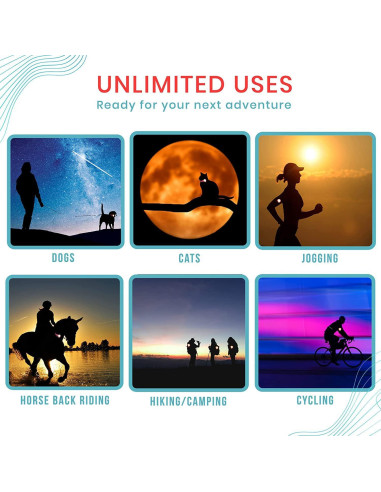 Collar LED para perros Avando, luces de seguridad 3 pcs