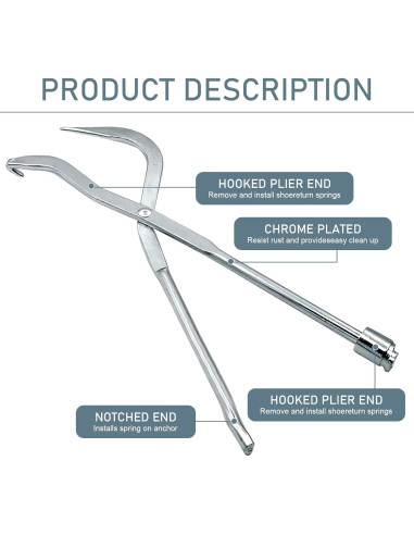 Alicates de Resorte de Freno Gunroil OILTHQ2080SI, Acero Carbono