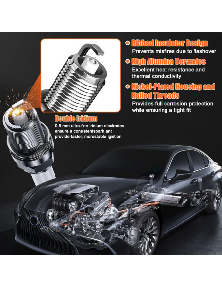 4 Bobinas de Encendido y Bujías GYbenzi UF316 para Toyota