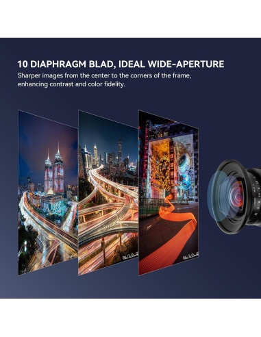 Lente Gran Angular PERGEAR 12mm F2 II Manual para M4/3