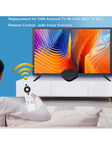 Control Remoto de Voz AieSHOP para Onn TV 4K UHD con Acceso Rápido