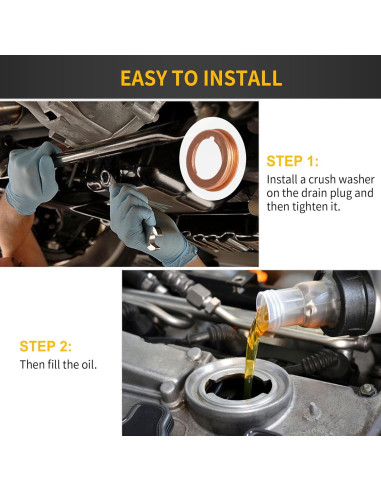 20 PCS Junta Drenaje Aceite Aluminio Luxlead Compatible Nissan