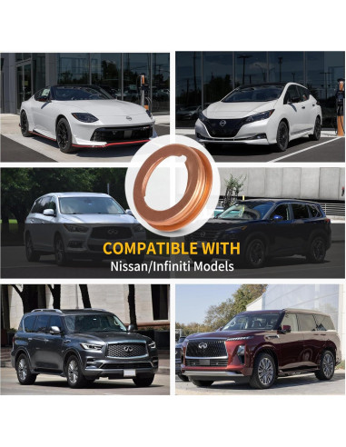 20 PCS Junta Drenaje Aceite Aluminio Luxlead Compatible Nissan