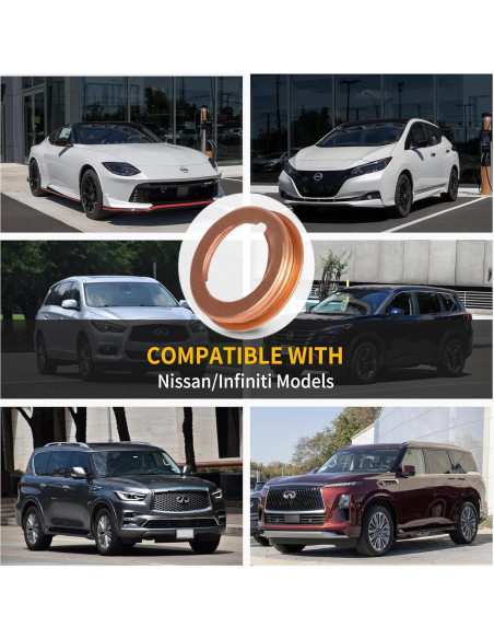 20 PCS Junta Drenaje Aceite Aluminio Luxlead Compatible Nissan