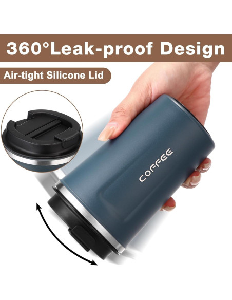 Paquete de 6 Tazas de Café Aisladas Qinyoung 380ml