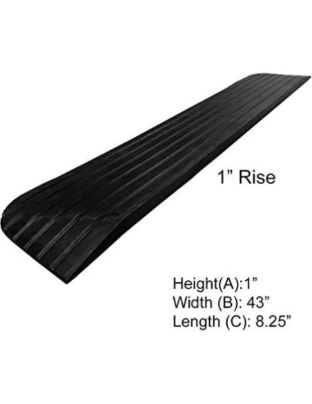 Rampa de Umbral de Goma Electriduct 1" (2.54 cm) 43" W