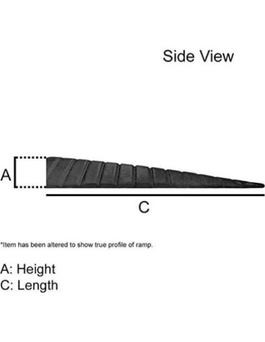 Rampa de Umbral de Goma Electriduct 1" (2.54 cm) 43" W