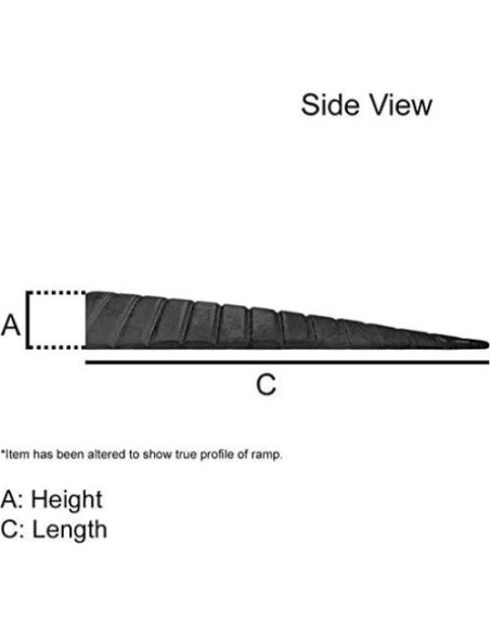 Rampa de Umbral de Goma Electriduct 1" (2.54 cm) 43" W