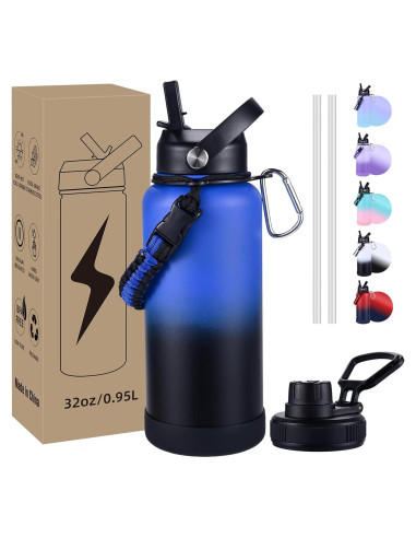 Botella de Agua Aislada CoolSub 32 oz Acero Inoxidable Doble Pared