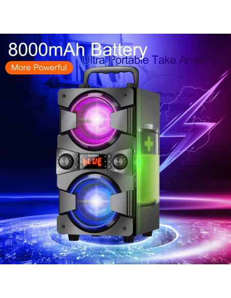 Altavoz Bluetooth TENMIYA A20 60W Inalámbrico con Micrófono