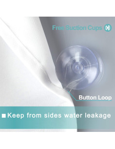 Cortina de Ducha Impermeable Sra Asombrosa 182.88x182.88 cm Blanca 2