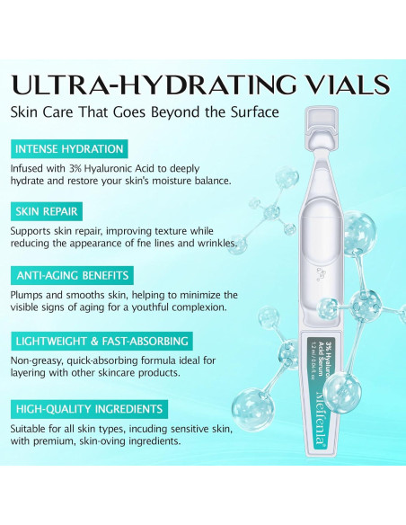 Suero Facial Hidratante 3% Ácido Hialurónico Meifenla 30 Viales