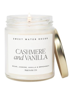 Vela Aromatizada de Soja Sweet Water Decor 9oz Cashmere Vainilla