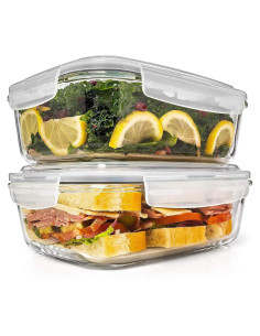 Juego de 4 Contenedores de Vidrio Herméticos Razab 1.6L