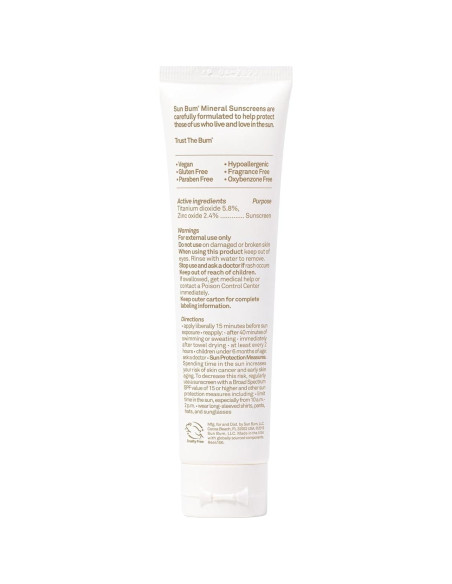 Protector Solar Facial Mineral SPF 30 Tinte Sun Bum 48.2g