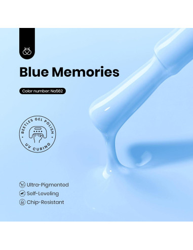 Esmalte de Uñas en Gel Beetles Azul Claro 15ml Libre de Hema