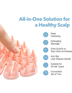 Set de 2 Cepillos de Masaje Sylune para Cuero Cabelludo 2