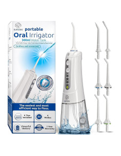 Irrigador Bucal Inalámbrico B. WEISS, 4 Modos, Blanco