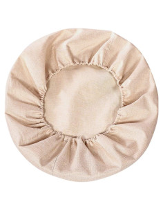 Funda de Cojín Redonda Kelendle 50 cm Lino Beige Desmontable