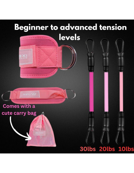 Bandas de Resistencia para Tobillos Flexi Muscles - 3 Niveles