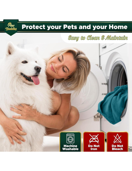 Manta Impermeable Paw Buddies King Azul Marino 203x229 cm Manta Impermeable Paw Buddies King Azul Marino 203x229 cm