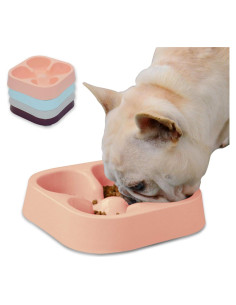 Cuenco de Alimentación Lenta Hifrenchies Rosa 21.5 cm Antiahogo