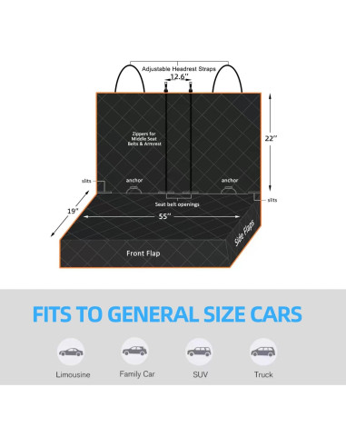 Funda de Asiento para Perros Popbark - Impermeable y Antideslizante