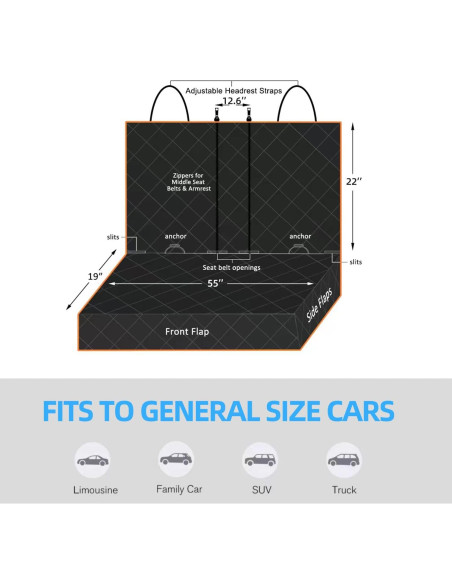 Funda de Asiento para Perros Popbark - Impermeable y Antideslizante