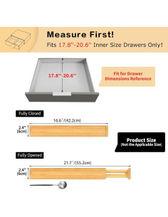 Divisores de Cajones Utoplike Grandes Ajustables de Bambú 2