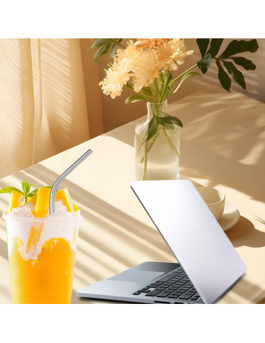 Paquete de 12 Pajitas Reutilizables Scent Time Acero Inoxidable