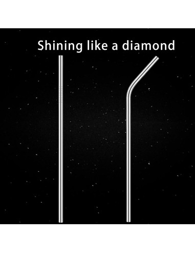 Paquete de 12 Pajitas Reutilizables Scent Time Acero Inoxidable