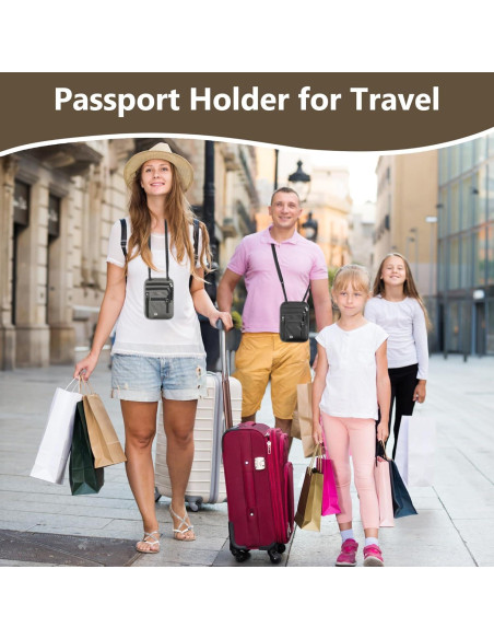 Billetera de Cuello de Viaje Likesing Gris con Bloqueo RFID