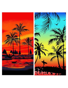 2 Toallas de Playa Microfibra Genérico 150x71 cm Secado Rápido