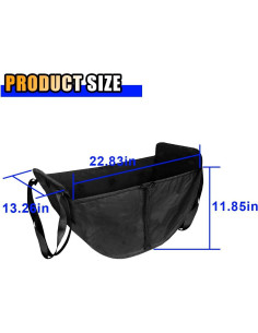 Organizador de Asiento de Coche SMILFUY Negro Plegable 58x33cm 2