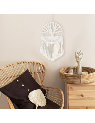 Kit de Macramé FREEBLOSS DIY 20cm con Instrucción para Principiantes