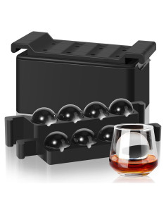 Molde para Hielo en Bola Mooues, 8 Esferas de 5 cm para Whisky